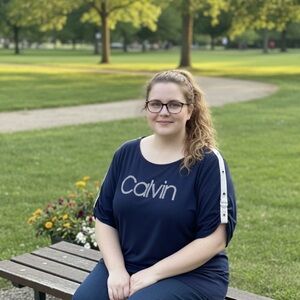 Calvin Klein Dark Blue Top with Rhinestone Logo